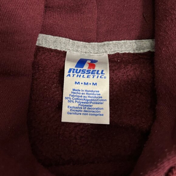 Russell Athletic BCIT Collegiate Men's Maroon/Burgundy Hoodie - Size Medium - Picture 7 of 7